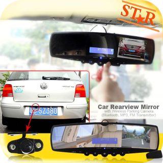 In Car Rear view Mirror Monitor Wireless Parking Reversing Camera 