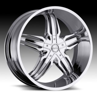 28 inch Milanni Phoenix Chrome Wheels Rims 6x135 +30