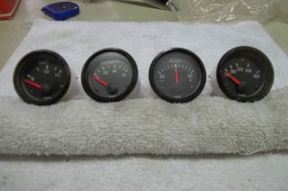 VDO Vintage Gauges Set of 4, Tank, lbs./sq.inch, Amps, and Temp