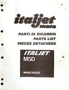 1982 84 Italjet M5D 50cc mini bike parts book COPY