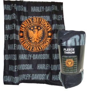 Harley Davidson Motorcycles Print Fleece 50 x 60 Blanket Throw 