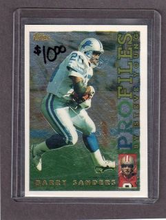 1995 TOPPS PROFILES BY STEVE YOUNG #PF 10 BARRY SANDERS LIONS BT4685