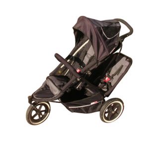 Phil Teds Sport Double   Charcoal Jogger Stroller
