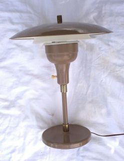 VINTAGE RETRO MID CENTURY MODERN ALL METAL ELECTRIC DESK TABLE LAMP 