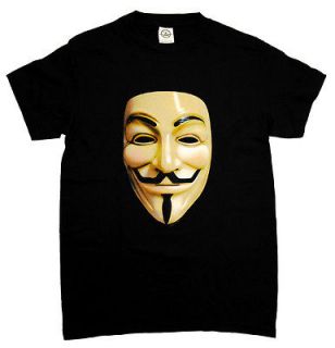 for Vendetta Guy Fawkes Mask Anonymous Movie Adult T Shirt Tee