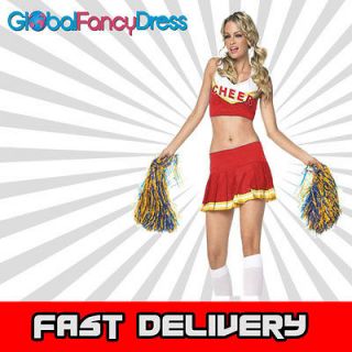 Adult Cheerleader Glee Fancy Dress Costume