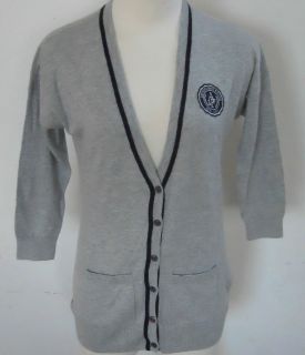 ABERCROMBIE & FITCH Womens Gray 3/4 Sleeve Cardigan Sweater Sizes S M