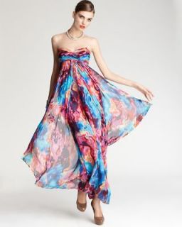 Laundry by Shelli Segal NEW Blue Silk Convertible Semi Formal Dress 