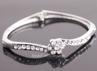 1pc New Fashion Silver Austria Crystal Bangel Beautiful Bracelet For 
