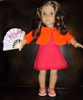 CHERRY BLOSSOM mini paper hand FAN fits AMERICAN GIRL 18 doll Kanani 