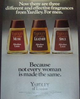 1981 YARDLEY OF LONDON AFTERSHAVE LOTIONS AD DECO ART