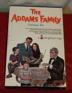 vintage 1965 THE ADDAMS FAMILY CARTOON KIT #1 Colorforms toystoystoys4
