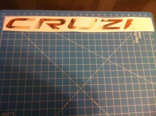 Chevy CRUZE decal Chrome decal for windshield, rear window, tailgate 