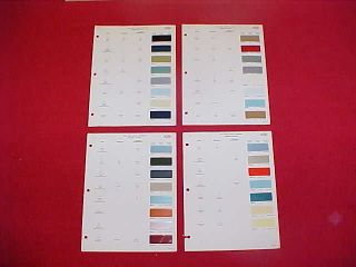   LINCOLN MUSTANG MERCURY FAIRLANE COMET CAR COLOR PAINT CHIPS CHART 65