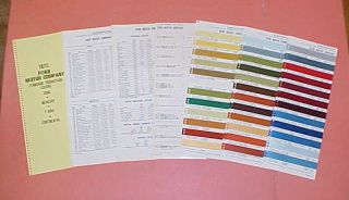  CAR MUSTANG II LINCOLN MERCURY COLOR CHART PAINT CHIPS BROCHURE 75