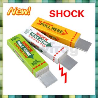 Safety Electric Chewing Gum Shock Shocking Pull Head Trick Joke Toy