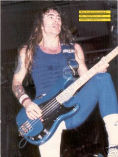 STEVE HARRIS magazine PINUP IRON MAIDEN bass player 80s METAL
