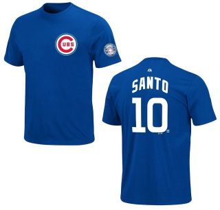 Chicago Cubs Ron Santo Hall of Fame Name and Number Royal Blue Jersey 
