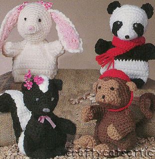 BABY BEANIE BUDDIES Crochet Pattern BOOK ~ 9 SMALL ANIMALS   1998 Out 