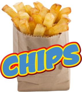 Chips Decal 12 Fries French Fry Concession Restaurant Mobile Food 