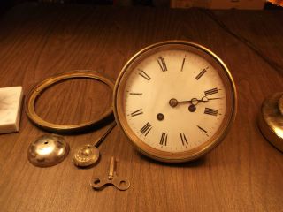 Antique French Clock Movement with chime and Brocot Escapement Running