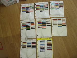 Paint Colour Chip Charts for American Motor Cars Jeeps