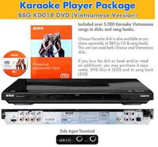 BBG Karaoke dvd Player KD 018K disc & book only Vietnamese