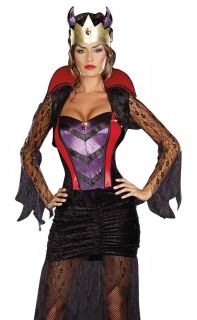 Sexy Evil Wicked Queen Fairytale Halloween Fancy Dress Costume XL