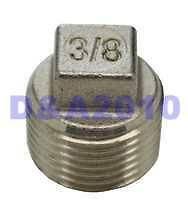 304 Stainless steel Square Head Pipe fitting Plug 3/8 Malleable male 
