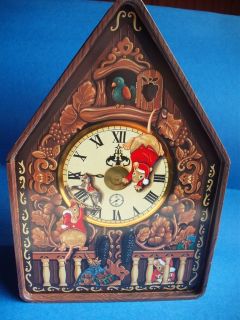 MICE BEFORE CHRISTMAS CLOCK SILVER CRANE COMPANY COOKIE CANDY NUT TIN