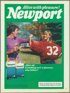 Newport cigarettes 1984 print ad / magazine advertisement, Free 