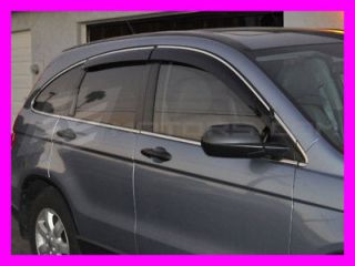 Honda CR V CRV 07 08 09 10 11 chrome trim Window Visor Visors w/clips