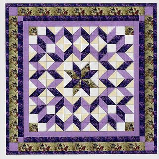 Easy Quilt Kit/Galaxy Star Roses,Purple/B​urgandy /Pre cut Fabrics 