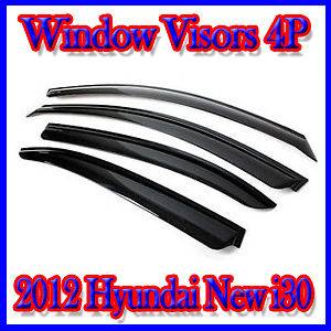 WINDOW VISORS RAIN GUARDS 4p for 2012 ~ 2013 Hyundai All New i30 5door 