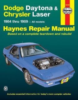 Haynes Dodge Daytona and Chrysler Laser, 1984 1989 No. 1140 by John 