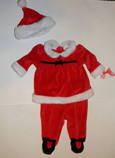 Baby Girl Holiday/Christmas Santa Outfit Size 3 Months   Brand New 
