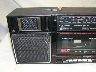 VINTAGE GE GENERAL ELECTRIC AM/FM CASSETTE STEREO BOOM BOX GHETTO 