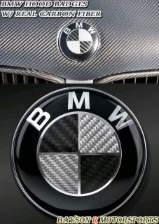 BMW Hood Roundel Emblem Badge (Carbon) 3 Series (Fits 2004 BMW 325i)