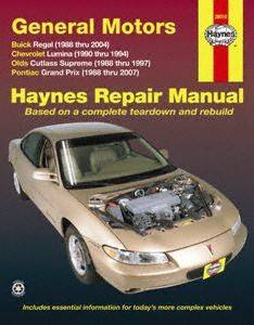 Haynes Publications 38010 Repair Manual (Fits Buick Regal)