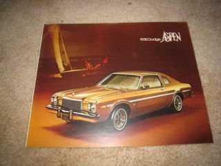 1978 Dodge Aspen Custom R/T sales brochure dealer catalog literature