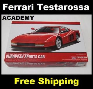Ferrari Testarossa, CAR MODEL KIT 1/24 SCALE,Car Assemble Kit, Free 