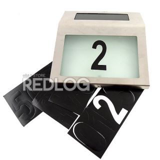 Stainless Steel House Door house Number Wireless Solar Powered LED 