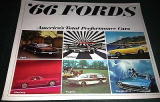 1966 Ford Full Line Brochure  Mustang,Fairlane,LTD,Galaxie,Thunderbird 