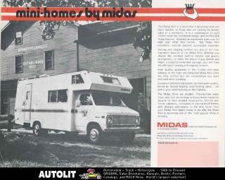 1972 1973 ? GMC Midas Mini Motorhome Camper Brochure