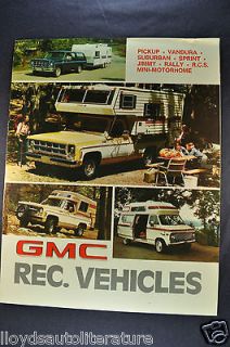  Trucks Pickup Vandura Suburban Sprint Jimmy Rally Wagon Brochure 77