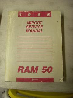 1986 86 Dodge Ram 50 Truck Dealer Shop Service Repair Manual Book