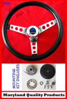 1970 76 Demon Dart Charger Demon Black Steering Wheel 13.5 13 1/2 