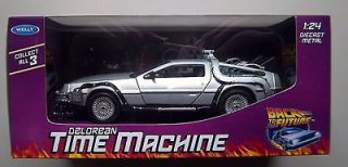 24 Silver DeLorean BACK TO THE FUTURE by Welly Diecast Car