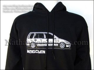 Honda Civic Wagon Wagovan Hoodie Pullover Sweatshirt Black XLarge JDM 