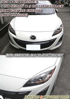 10 11 Mazda 3 4/5dr C Style Eyebrows Eyelids (ABS) (Fits Mazdaspeed 3 